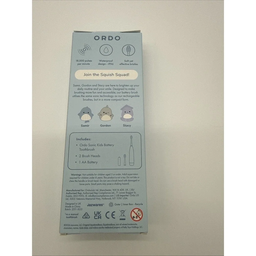 Ordo Sonic Kids Rechargeable Toothbrush New